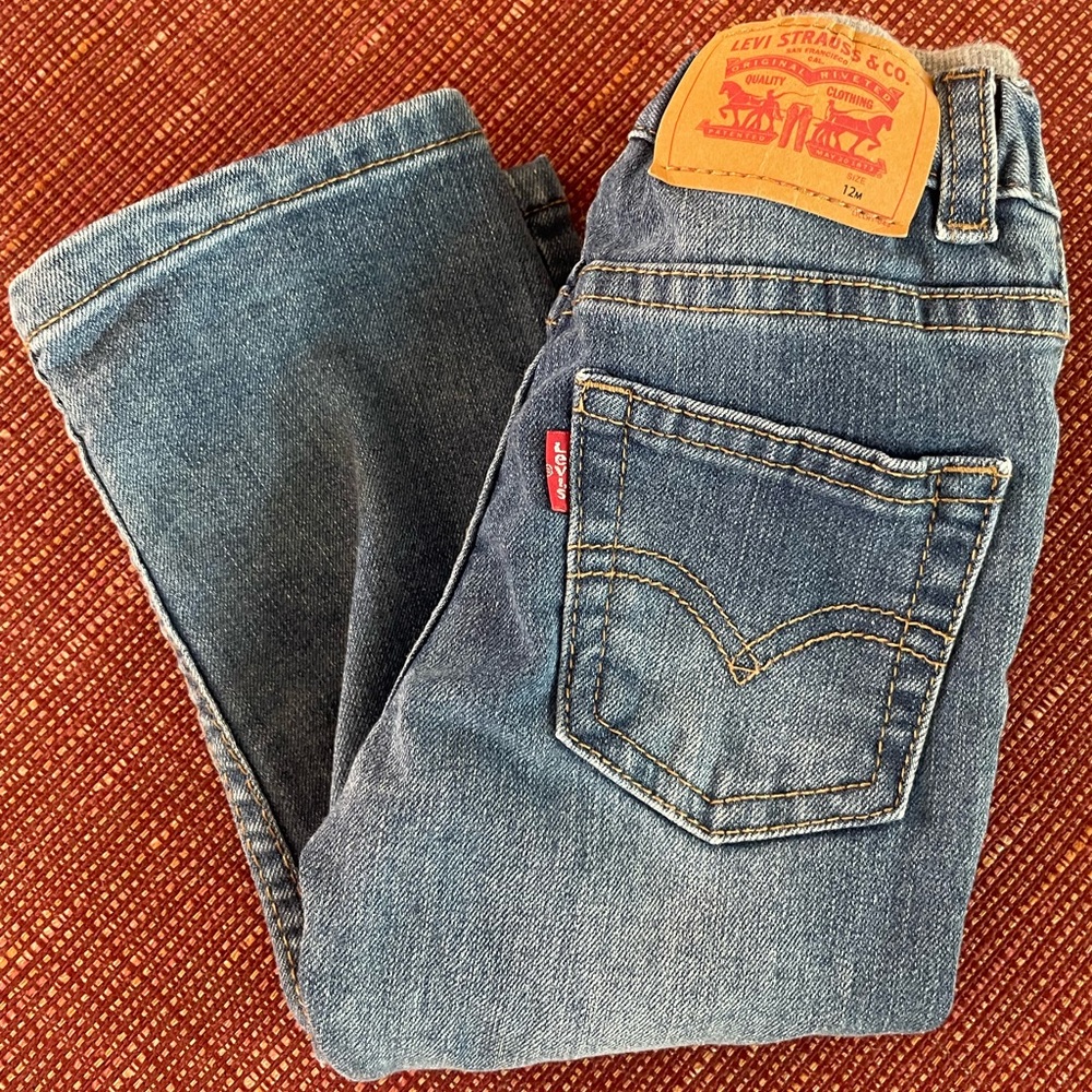 Levi's Blue Denim 514 Straight Jeans 12 mo